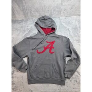 Alabama Crimson Tide Hoodie Mens Sz M Gray‎ Red Script A Cover One Apparel Sweat